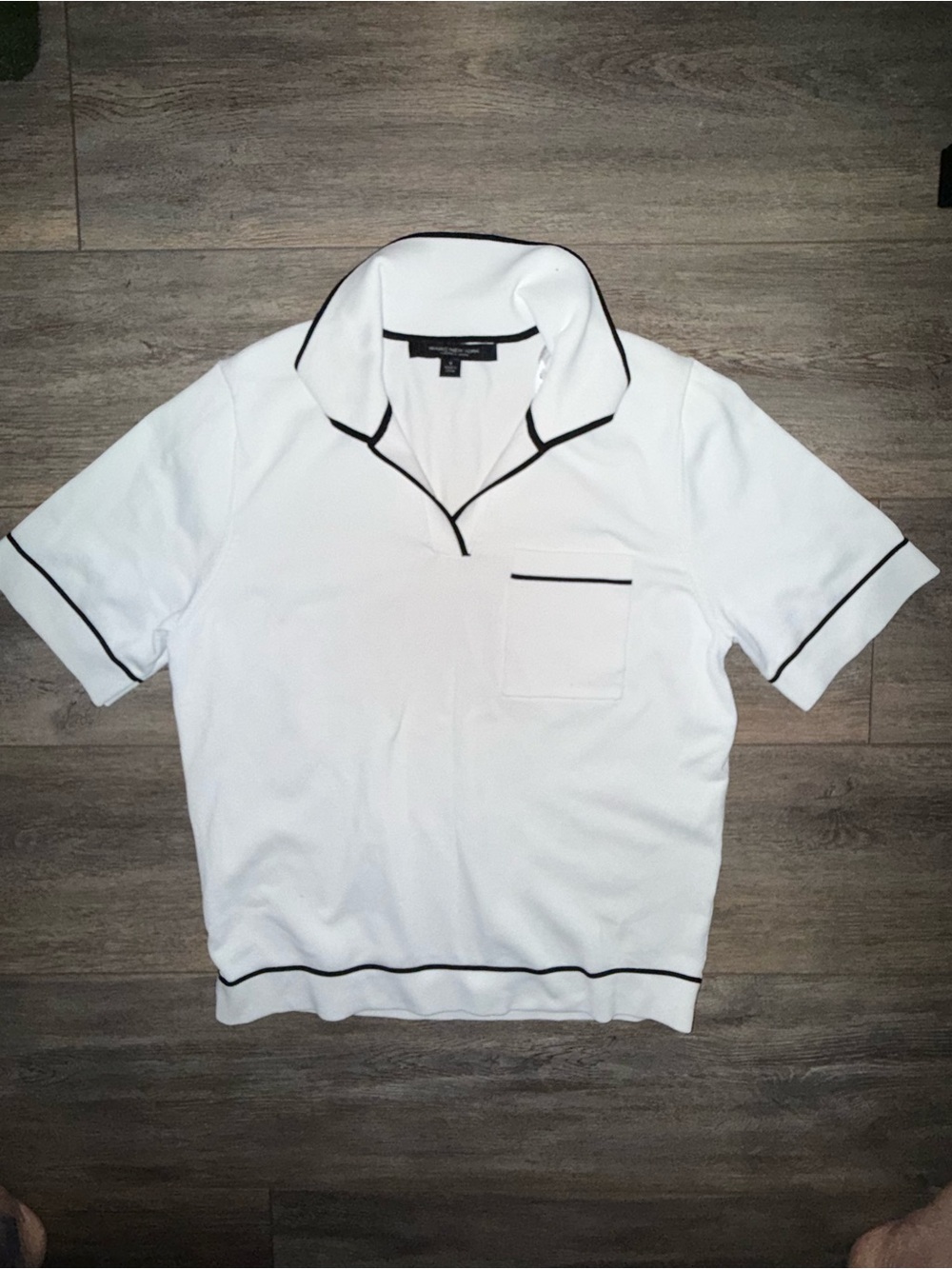 Marc New York White Polo with Black Trim
